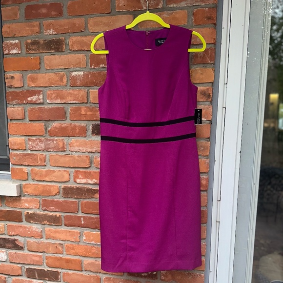NWT~ Black Label by Evan-Picone Fuchsia Sleeveless Dress ~ Sz 6 - Picture 1 of 9